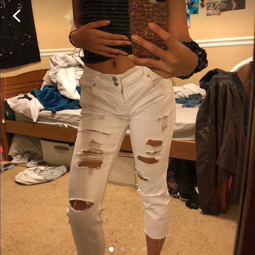 white jeans
